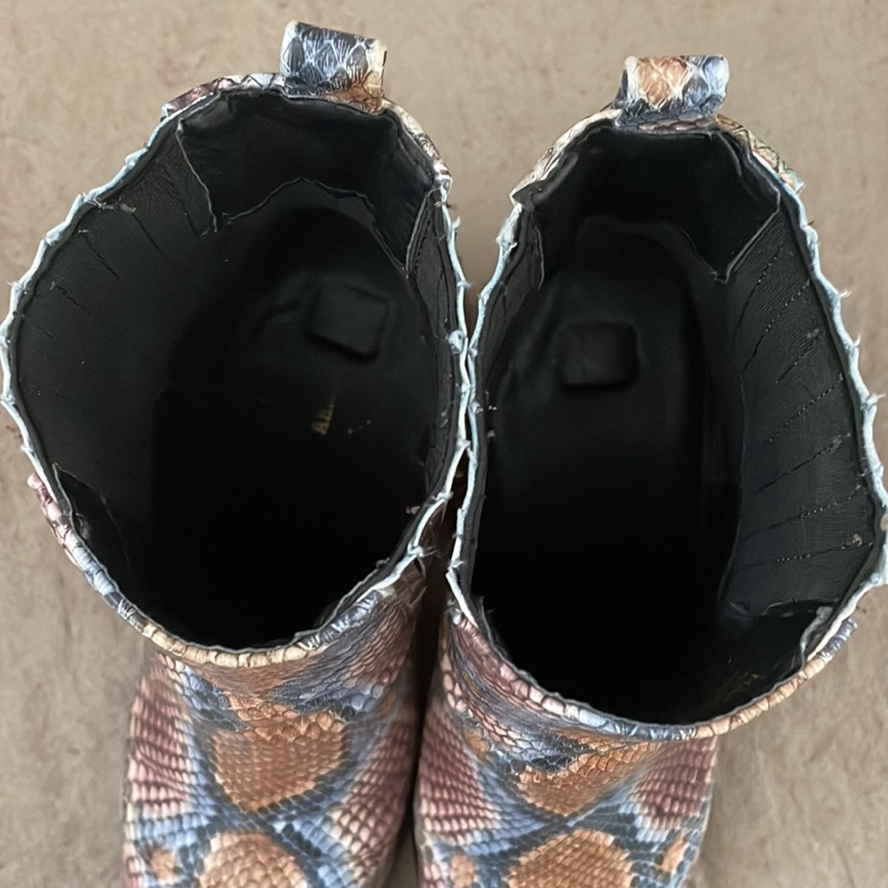 A Rider Girl blue snakeskin booties - Picture 9 of 11